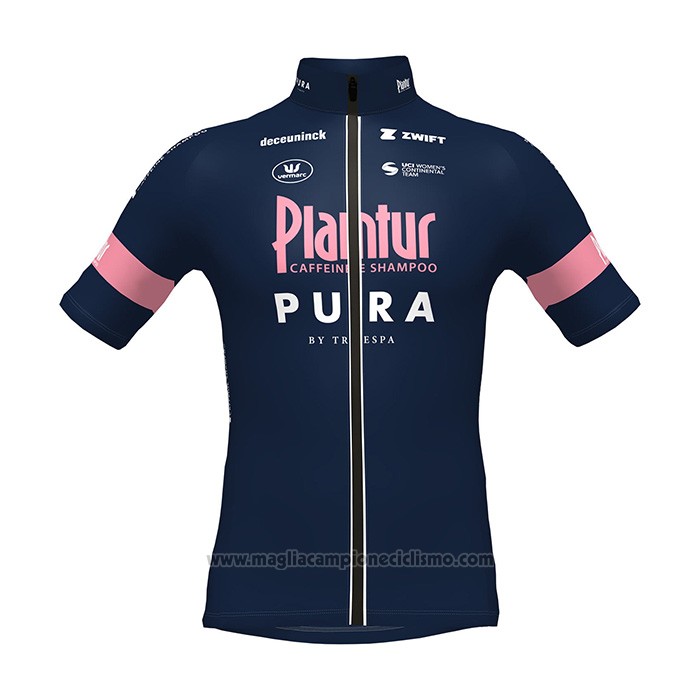 2022 Abbigliamento Ciclismo Plantur Pura Scuro Blu Manica Corta e Salopette